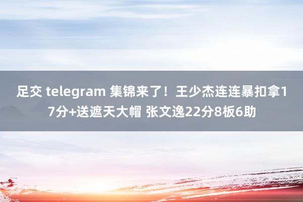 足交 telegram 集锦来了！王少杰连连暴扣拿17分+送遮天大帽 张文逸22分8板6助