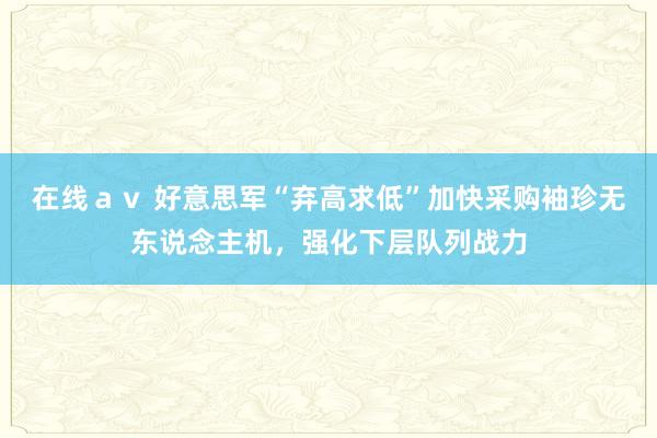 在线ａｖ 好意思军“弃高求低”加快采购袖珍无东说念主机，强化下层队列战力