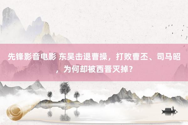 先锋影音电影 东吴击退曹操，打败曹丕、司马昭，为何却被西晋灭掉？