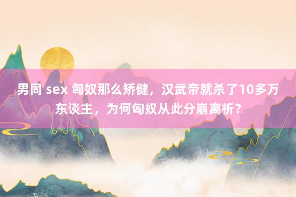 男同 sex 匈奴那么矫健，汉武帝就杀了10多万东谈主，为何匈奴从此分崩离析？