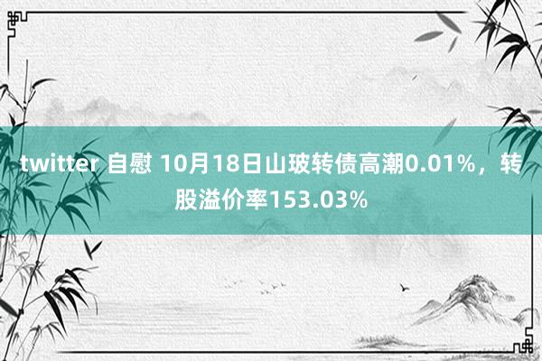 twitter 自慰 10月18日山玻转债高潮0.01%，转股溢价率153.03%