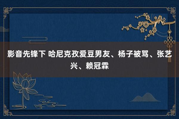 影音先锋下 哈尼克孜爱豆男友、杨子被骂、张艺兴、赖冠霖