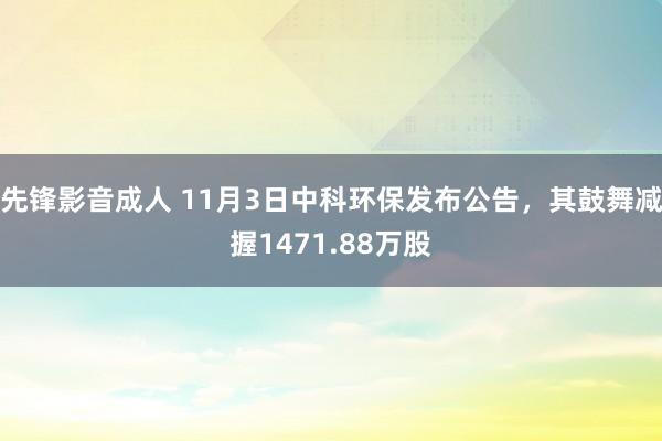 先锋影音成人 11月3日中科环保发布公告，其鼓舞减握1471.88万股