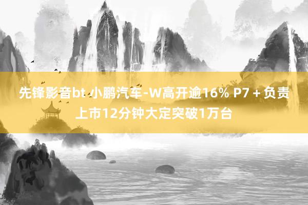 先锋影音bt 小鹏汽车-W高开逾16% P7＋负责上市12分钟大定突破1万台