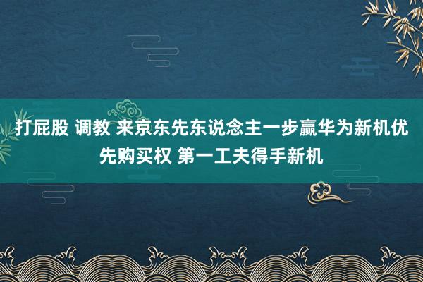 打屁股 调教 来京东先东说念主一步赢华为新机优先购买权 第一工夫得手新机