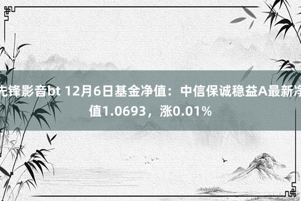 先锋影音bt 12月6日基金净值：中信保诚稳益A最新净值1.0693，涨0.01%