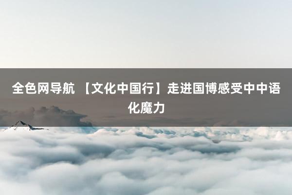 全色网导航 【文化中国行】走进国博感受中中语化魔力