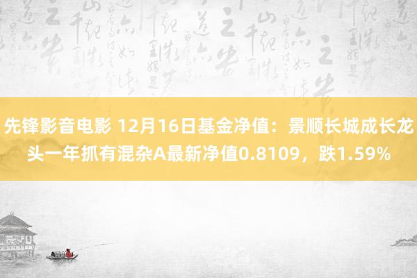 先锋影音电影 12月16日基金净值：景顺长城成长龙头一年抓有混杂A最新净值0.8109，跌1.59%